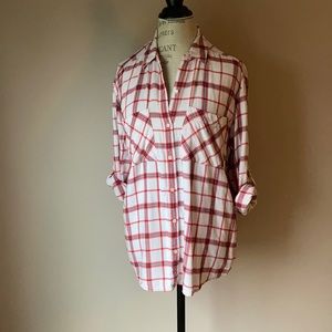 Express Flannel Print Button-Down Shirt